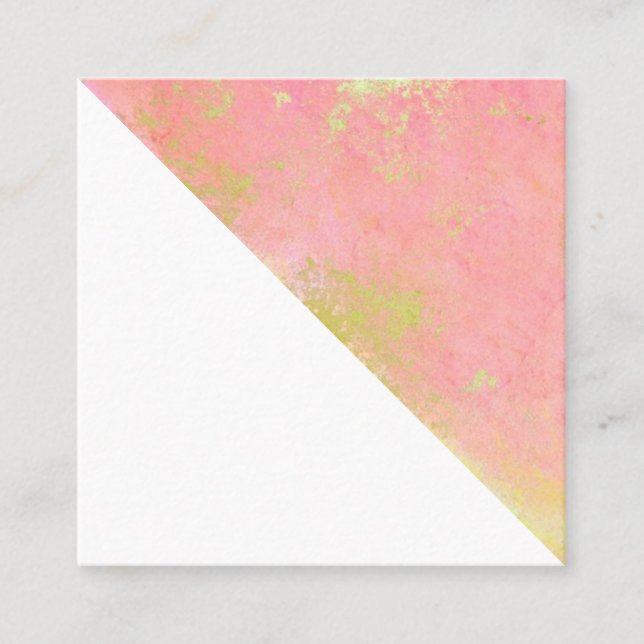 Minimalistische Visitenkarte für Rosa und Gold (Vorderseite)