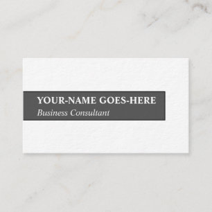 Minimalistische Visitenkarte für Unternehmensberat