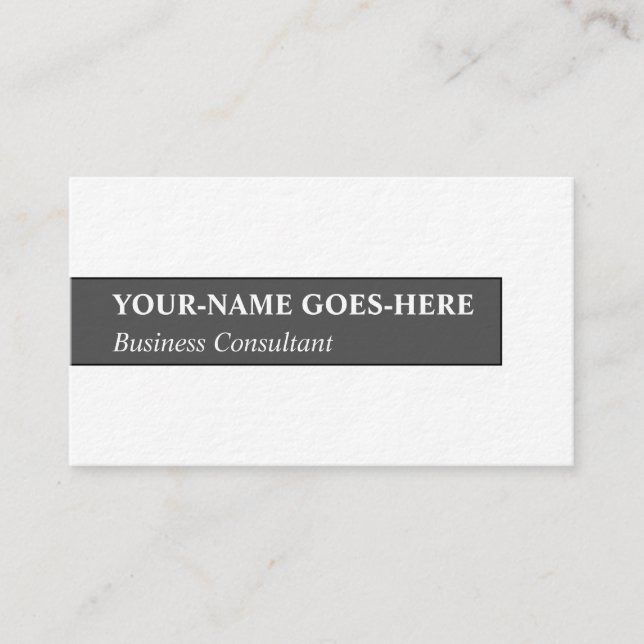 Minimalistische Visitenkarte für Unternehmensberat (Vorderseite)