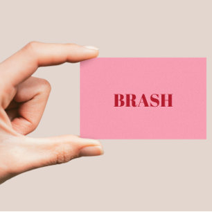 Minimalistische Visitenkarte in Rosa