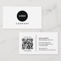 Minimalistische Visitenkarte | QR-Code