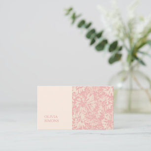 Minimalistische Visitenkarten im Boho-Blumenstil. Visitenkarte