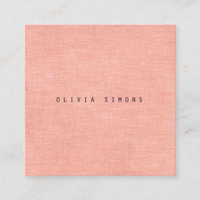 Minimalistische Visitenkarten Quadratische Visitenkarte (Vorderseite)