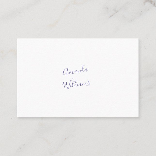 Minimalistische Visitenkarten Visitenkarte (Vorderseite)