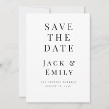 Minimalistische Vorlage für "Save the Date" | Eleg
