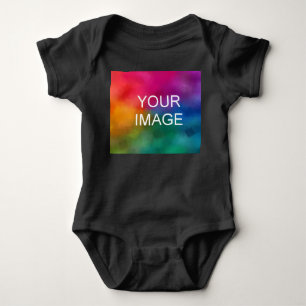 Minimalistische Vorlage Laden Sie Ihr eigenes Foto Baby Strampler