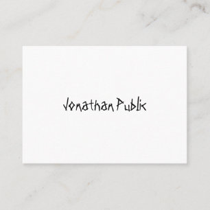 Minimalistische Vorlage Modernes Cooles Handschrif Visitenkarte