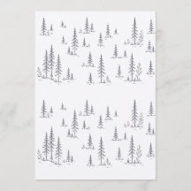 Minimalistische Wald-Baum-Hochzeitseinladungsvorla