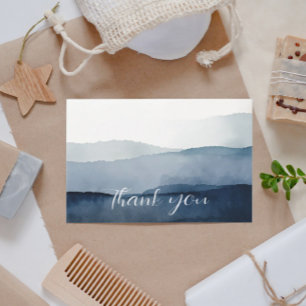 Minimalistische Wasserfarbe Dankeskarte