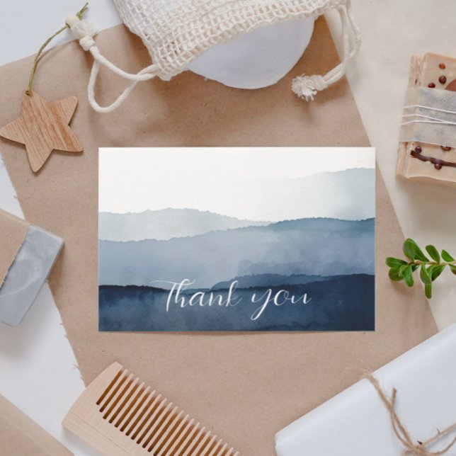 Minimalistische Wasserfarbe Dankeskarte (Von Creator hochgeladen)