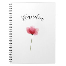 Minimalistische Wasserfarben Botanische Florale Tr Notizblock