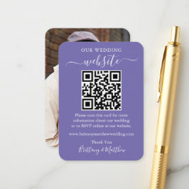 Minimalistische Website-Foto für Hochzeiten QR Per Begleitkarte
