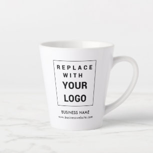 Minimalistische Website zum Hinzufügen von Firmenl Milchtasse