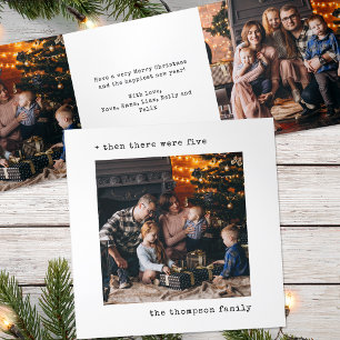 Minimalistische Weihnachten damals gab es fünf Fam Dreifach Gefaltete Urlaubskarte