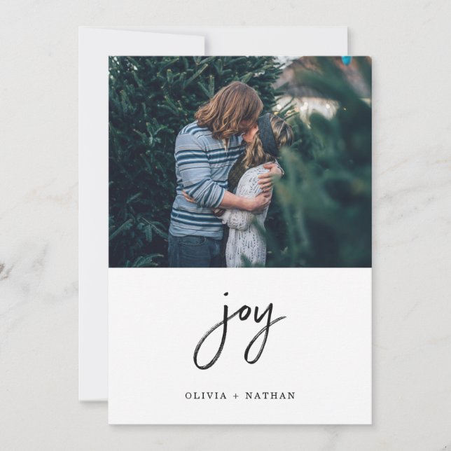 Minimalistische Weihnachten | Joy with Foto (Vorderseite)