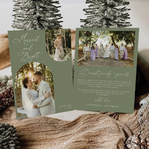 Minimalistische Weihnachten mit Fotokarte Einladung