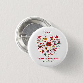 Minimalistische Weihnachten und Neues Jahr glückli Button
