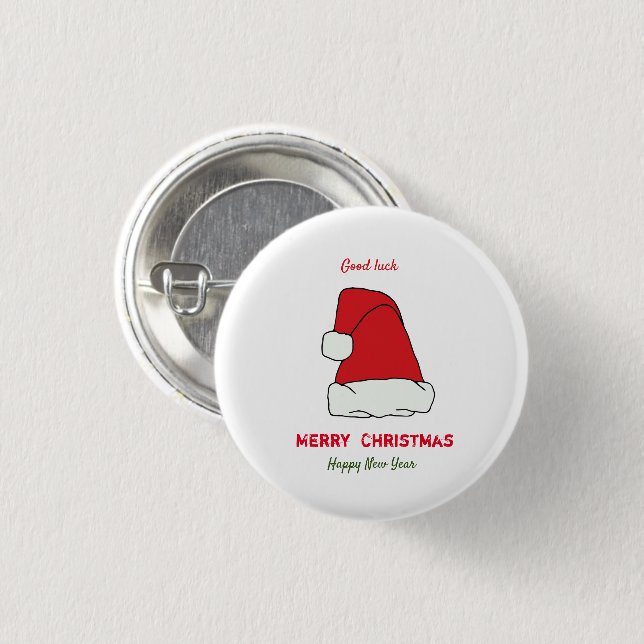 Minimalistische Weihnachten und Neues Jahr glückli Button (Vorne & Hinten)