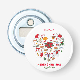 Minimalistische Weihnachten und Neues Jahr glückli Flaschenöffner