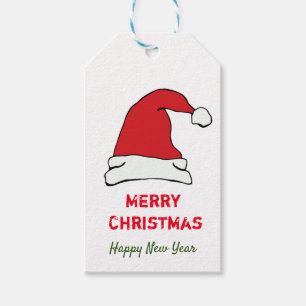 Minimalistische Weihnachten und Neues Jahr glückli Geschenkanhänger