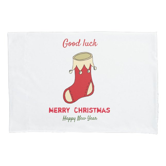 Minimalistische Weihnachten und Neues Jahr glückli Kissenbezug (Vorderseite)