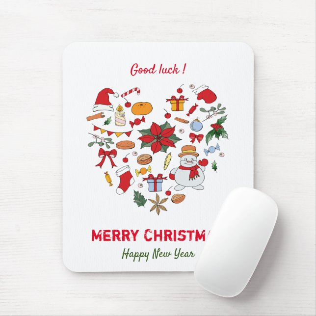 Minimalistische Weihnachten und Neues Jahr glückli Mousepad (Mit Mouse)