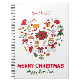 Minimalistische Weihnachten und Neues Jahr glückli Notizblock