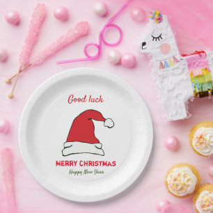 Minimalistische Weihnachten und Neues Jahr glückli Pappteller