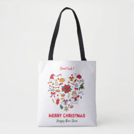 Minimalistische Weihnachten und Neues Jahr glückli Tasche