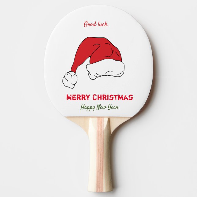 Minimalistische Weihnachten und Neues Jahr glückli Tischtennis Schläger (Vorderseite)