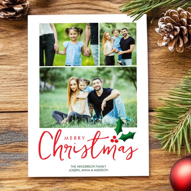 Minimalistische Weihnachts-Fotokarte Feiertagskarte (Von Creator hochgeladen)