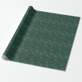 Minimalistische Weihnachts-Grüne Schneeflocke Geschenkpapier