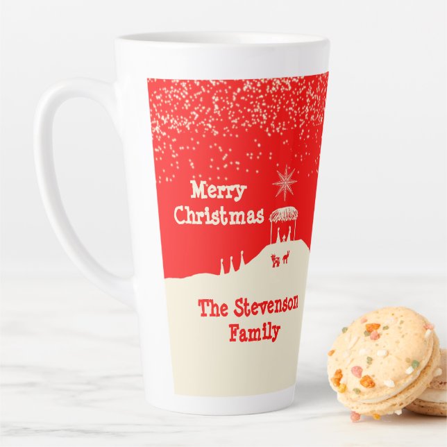 Minimalistische Weihnachts-Krippe Milchtasse (Beispiel)