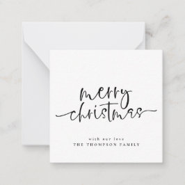 Minimalistische Weihnachts-Platz-Weihnachtskarte Mitteilungskarte
