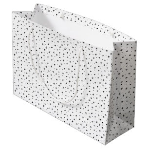 Minimalistische Weihnachts-Schwarz & Weiß-Einfache Große Geschenktüte