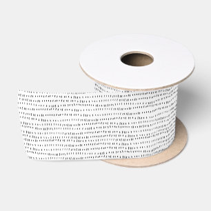Minimalistische Weihnachts-Schwarz & Weiß-Tinten Satinband