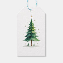 Minimalistische Weihnachts-Tannenbaum-Aufkleber –