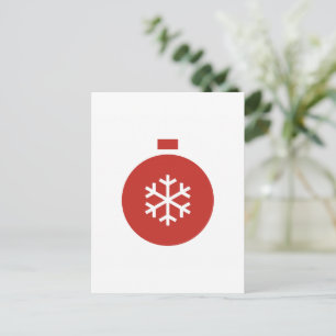 Minimalistische Weihnachtsball Postkarte