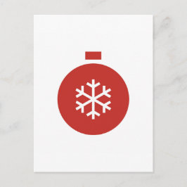 Minimalistische Weihnachtsball Postkarte