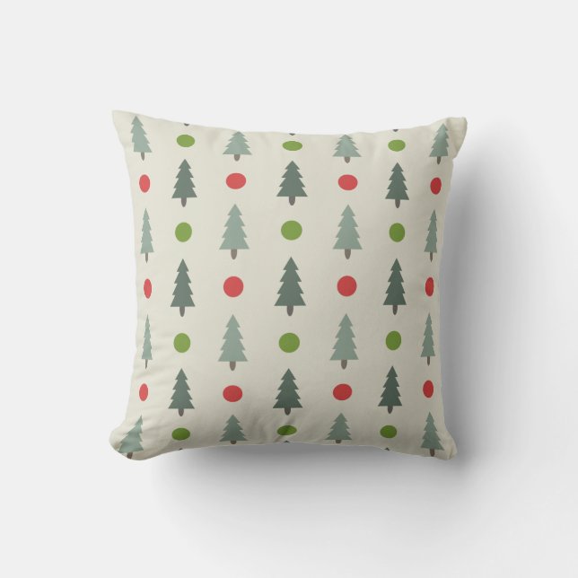 Minimalistische Weihnachtsbäume Kissen (Vorderseite)