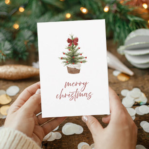 Minimalistische Weihnachtsbaumkarte Einladung