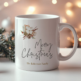 Minimalistische Weihnachtscotton Bouquet Tasse