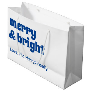 Minimalistische Weihnachtsfamilie Black Große Geschenktüte