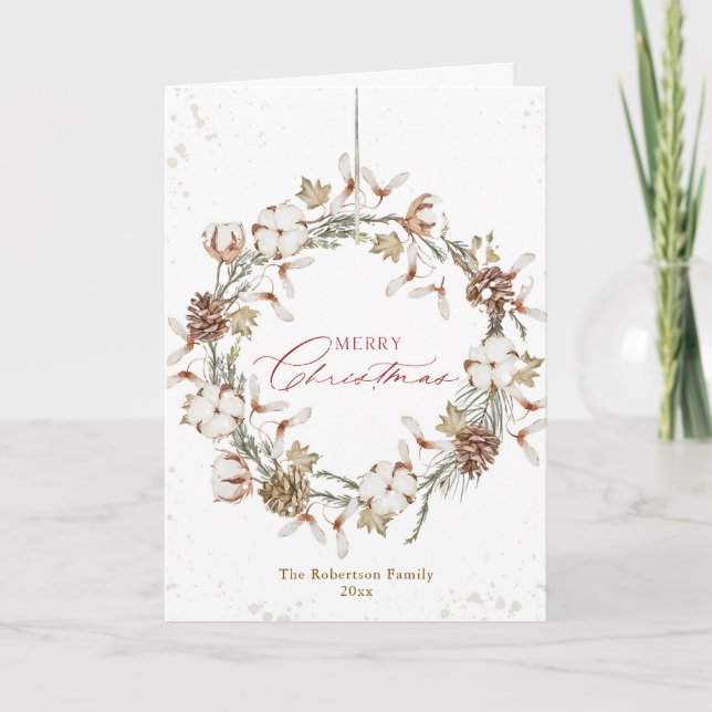 Minimalistische Weihnachtsfeierkarte Karte (Vorderseite)