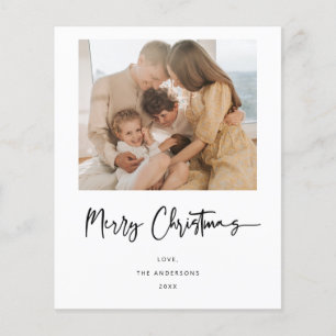 Minimalistische Weihnachtsfotokarte Flyer