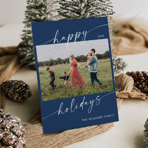 Minimalistische Weihnachtskarte des modernen Fotos Einladung