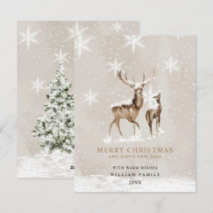 Minimalistische Weihnachtskarte Feiertagskarte