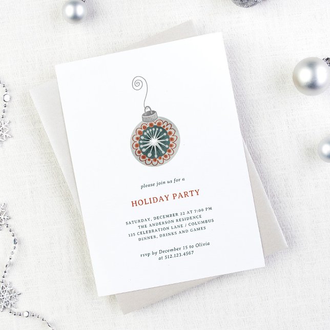 Minimalistische Weihnachtsschmuck | Feiertag Einladung (A minimalist and elegant holiday party invitation)