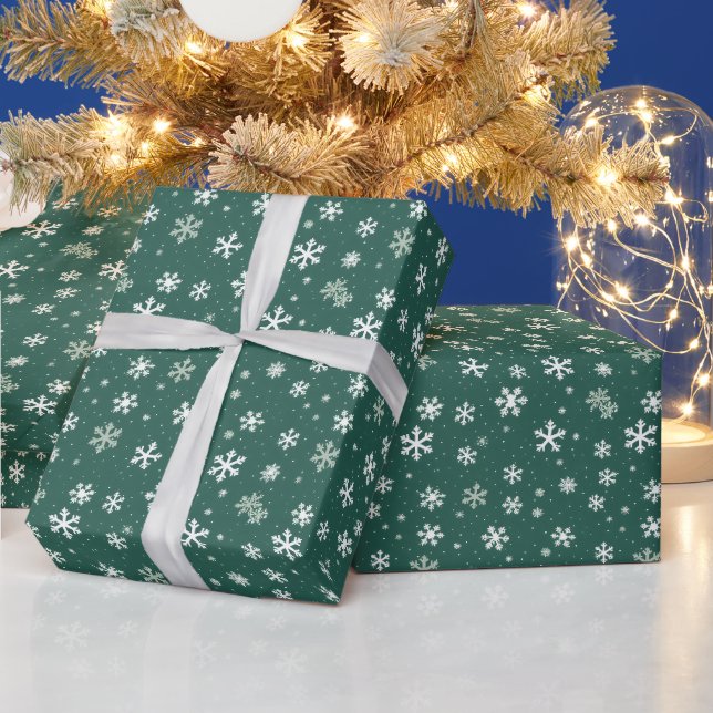 Minimalistische Weihnachtsweihnachtsschneeflocken Geschenkpapier (Feiertage)