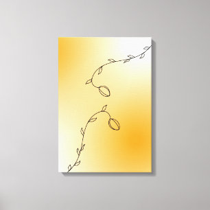 Minimalistische Weinleine Kunstdruckerei - Abstrak Leinwanddruck